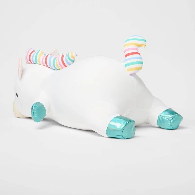 Rainbow Horse Soothing Weighted Plush Kids' Throw Pillow White - Pillowfort™ 2 Rainbow Horse Soothing Weighted Plush Kids' Throw Pillow White - Pillowfort™ - Image 2