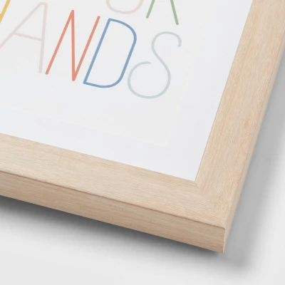 8"x10" 2pk Kids' Framed Wall Arts - Pillowfort™: Multicolor Typography, Vertical Lithograph, Beige Frame, Sawtooth Mount 2 8"x10" 2pk Kids' Framed Wall Arts - Pillowfort™: Multicolor Typography, Vertical Lithograph, Beige Frame, Sawtooth Mount - Image 2