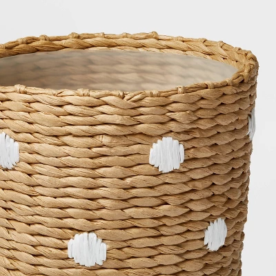 Woven Paper Dot Kids' Wastebasket - Pillowfort™ 2 Woven Paper Dot Kids' Wastebasket - Pillowfort™ - Image 2