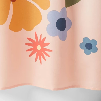 Vintage Floral Kids' Shower Curtain Blue - Pillowfort™ 3 Vintage Floral Kids' Shower Curtain Blue - Pillowfort™ - Image 3