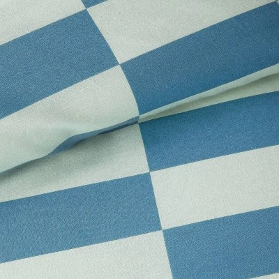 Checkers Kids' Duvet Cover Teal Blue - Pillowfort™ 3 Checkers Kids' Duvet Cover Teal Blue - Pillowfort™ - Image 3