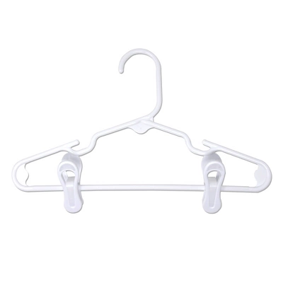 3 Pk White Kids' Hanger With Clips - Pillowfort™ 2 3 Pk White Kids' Hanger With Clips - Pillowfort™ - Image 2
