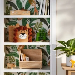 Featured Products 3 Stackable Wood Kids' Storage Bin Light Brown - Pillowfort™