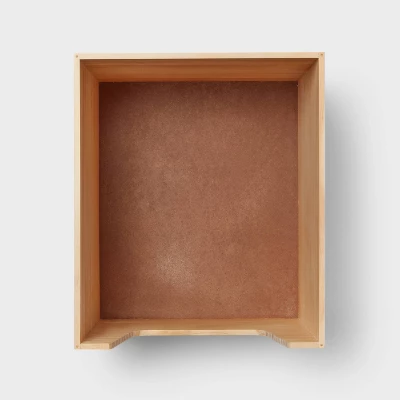 Stackable Kids' Wood Storage Bin Natural - Pillowfort™ 2 Stackable Kids' Wood Storage Bin Natural - Pillowfort™ - Image 2