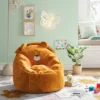 Kids' Lion Bean Bag Brown - Pillowfort™: Upholstered Chair For Kids 3-9, Indoor Animal Pattern, Polystyrene Beads