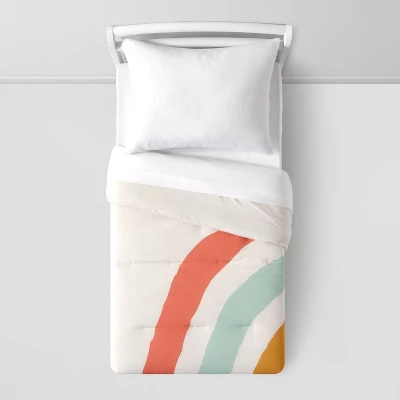 Toddler Placed Rainbow Print Kids' Comforter - Pillowfort™ 1 Toddler Placed Rainbow Print Kids' Comforter - Pillowfort™