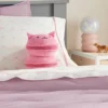 Cat Macaron Kids' Holiday Mini Weighted Plush Throw Pillow Light Pink - Pillowfort™
