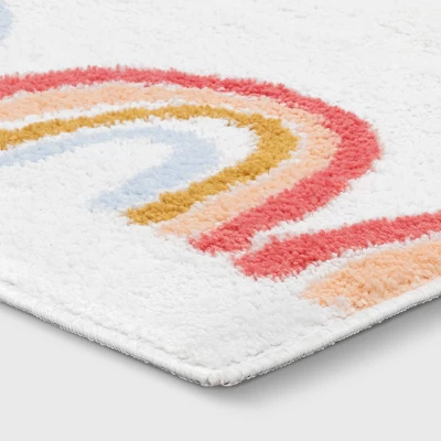 4'x5'6" Printed Rainbow Tufted Kids' Rug - Pillowfort™ 2 4'x5'6" Printed Rainbow Tufted Kids' Rug - Pillowfort™ - Image 2