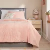 Kids' Duvet Windowpane Velvet Pink - Pillowfort™