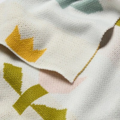 48"x58" Quilted Tulip Kids' Throw Blanket Cream - Pillowfort™ 2 48"x58" Quilted Tulip Kids' Throw Blanket Cream - Pillowfort™ - Image 2