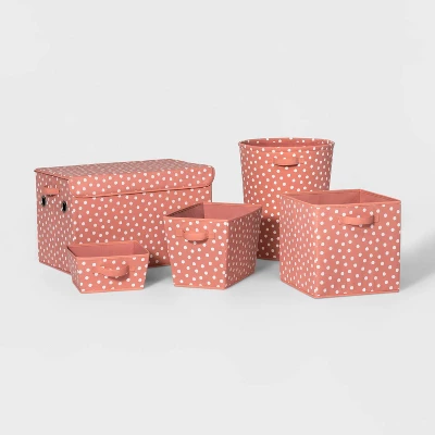 Large Rectangle Dot Kids' Storage Bin Rose Pink - Pillowfort™ 4 Large Rectangle Dot Kids' Storage Bin Rose Pink - Pillowfort™ - Image 4