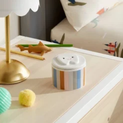 Kids' Ceramic Tooth Fairy Container - Pillowfort™: Multicolored Lidded Storage Box, 2.5" H, 3.5" W, Spot Clean