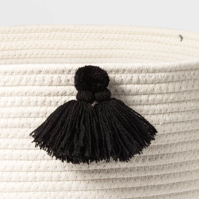 Kids' Coiled Rope Basket With Tassels - Pillowfort™ 2 Kids' Coiled Rope Basket With Tassels - Pillowfort™ - Image 2