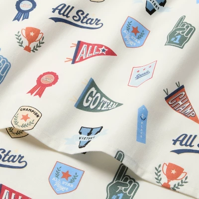 All Star Sports Kids' Cotton Sheet Set - Pillowfort™ 2 All Star Sports Kids' Cotton Sheet Set - Pillowfort™ - Image 2