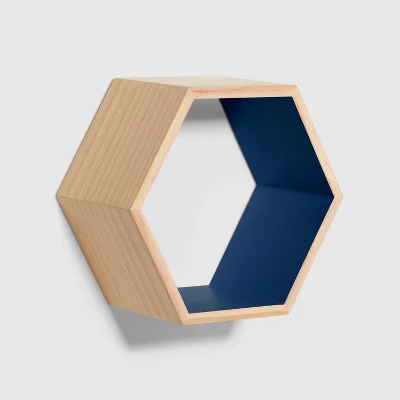 Natural Wood Hexagon Kids' Shelf - Pillowfort™ 2 Natural Wood Hexagon Kids' Shelf - Pillowfort™ - Image 2