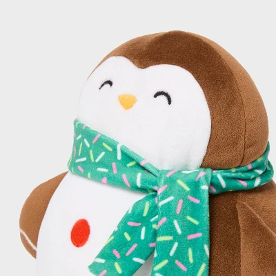 Penguin Kids' Holiday Mini Weighted Plush Throw Pillow Brown - Pillowfort™ 2 Penguin Kids' Holiday Mini Weighted Plush Throw Pillow Brown - Pillowfort™ - Image 2
