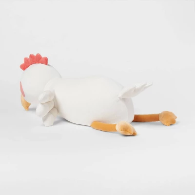 Chicken Weighted Plush Kids' Throw Pillow White - Pillowfort™ 2 Chicken Weighted Plush Kids' Throw Pillow White - Pillowfort™ - Image 2