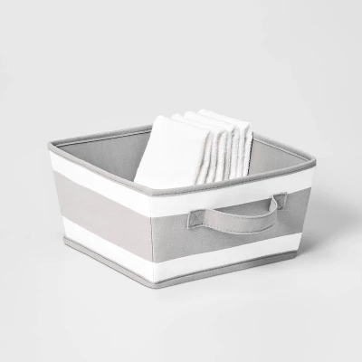 Canvas Striped Kids' Bin - Pillowfort™ 1 Canvas Striped Kids' Bin - Pillowfort™