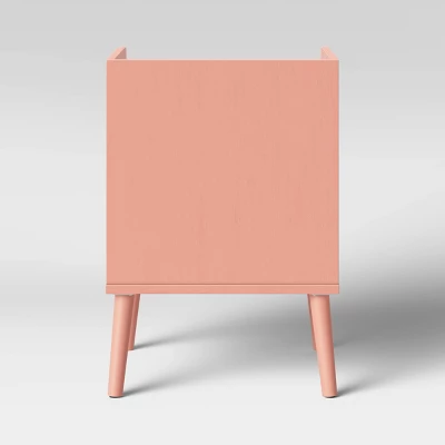 Rattan & Wood Bedside Kids' Cabinet Rose Pink - Pillowfort™ 3 Rattan & Wood Bedside Kids' Cabinet Rose Pink - Pillowfort™ - Image 3
