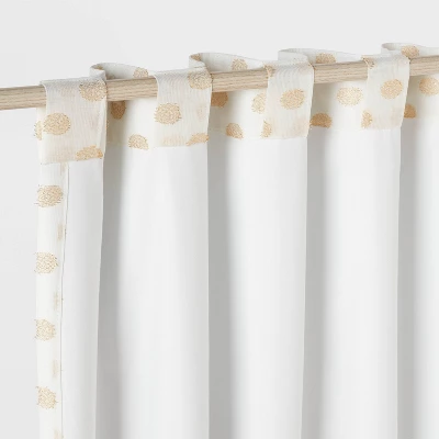 42"W X 84"L Clipped Dotted Kids' Blackout Window Curtain Panel Metallic Gold - Pillowfort™ 4 42"W X 84"L Clipped Dotted Kids' Blackout Window Curtain Panel Metallic Gold - Pillowfort™ - Image 4