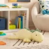 Dinosaur Weighted Plush Kids' Throw Pillow Yellow - Pillowfort™