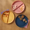 7" 6pk Plastic Divided Kids' Dinner Plates - Pillowfort™: Reusable, Dishwasher & Microwave Safe, Kids Dinnerware