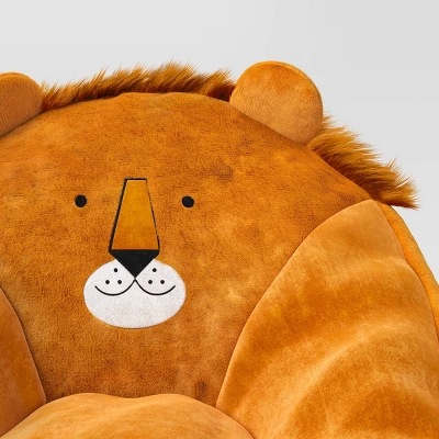 Kids' Lion Bean Bag Brown - Pillowfort™: Upholstered Chair For Kids 3-9, Indoor Animal Pattern, Polystyrene Beads 4 Kids' Lion Bean Bag Brown - Pillowfort™: Upholstered Chair For Kids 3-9, Indoor Animal Pattern, Polystyrene Beads - Image 4