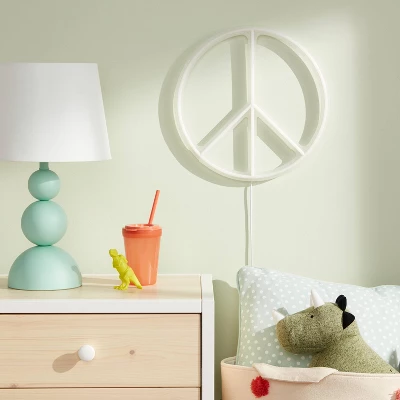 Peace Neon Kids' Wall Decor - Pillowfort™ 1 Peace Neon Kids' Wall Decor - Pillowfort™