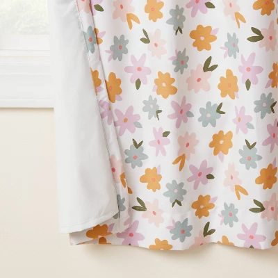 42"W X 84"L All Over Kids' Blackout Window Curtain Panel Floral Print - Pillowfort™ 3 42"W X 84"L All Over Kids' Blackout Window Curtain Panel Floral Print - Pillowfort™ - Image 3
