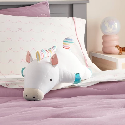 Rainbow Horse Soothing Weighted Plush Kids' Throw Pillow White - Pillowfort™ 1 Rainbow Horse Soothing Weighted Plush Kids' Throw Pillow White - Pillowfort™
