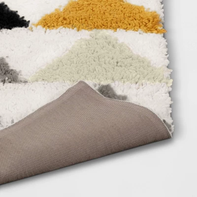 5'x7' Triangles Shag Kids' Rug Black/Cream - Pillowfort™ 3 5'x7' Triangles Shag Kids' Rug Black/Cream - Pillowfort™ - Image 3