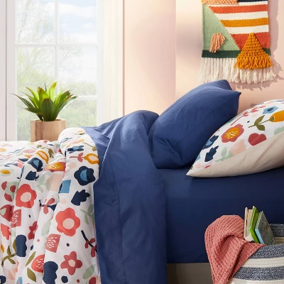 Solid Cotton Kids' Sheet Set - Pillowfort™ 1 Solid Cotton Kids' Sheet Set - Pillowfort™