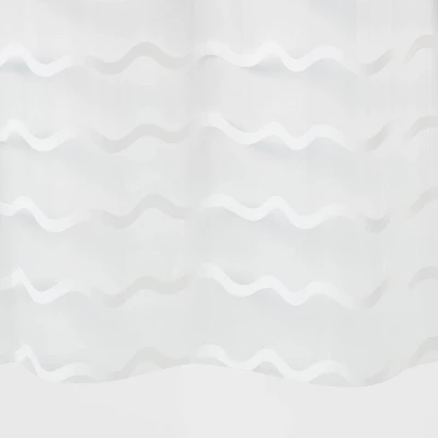 Kids' Wave Printed Shower Liner Clear - Pillowfort™ 3 Kids' Wave Printed Shower Liner Clear - Pillowfort™ - Image 3