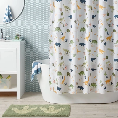 Dinosaur Kids' Shower Curtain - Pillowfort™ 1 Dinosaur Kids' Shower Curtain - Pillowfort™