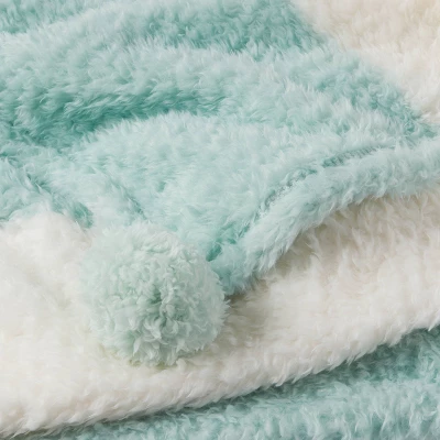 Teddy Bear Striped Kids' Throw Plush - Pillowfort™ 2 Teddy Bear Striped Kids' Throw Plush - Pillowfort™ - Image 2