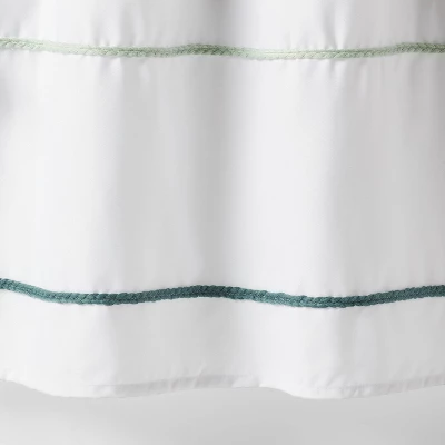 Striped With Tassels Kids' Shower Curtain Blue - Pillowfort™ 3 Striped With Tassels Kids' Shower Curtain Blue - Pillowfort™ - Image 3