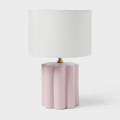 Fluted Kids' Table Lamp Purple - Pillowfort™ 1 Fluted Kids' Table Lamp Purple - Pillowfort™