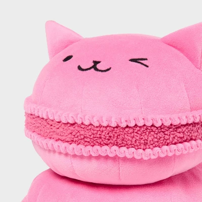 Cat Macaron Kids' Holiday Mini Weighted Plush Throw Pillow Light Pink - Pillowfort™ 2 Cat Macaron Kids' Holiday Mini Weighted Plush Throw Pillow Light Pink - Pillowfort™ - Image 2
