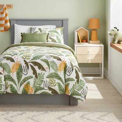 Botanical Print Kids' Duvet Cover Green - Pillowfort™ 1 Botanical Print Kids' Duvet Cover Green - Pillowfort™