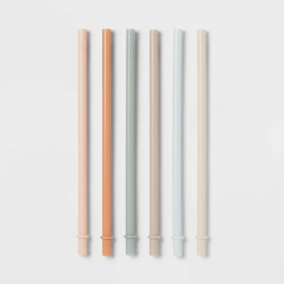Kids' 6pc Plastic Tumbler Straws - Pillowfort™: Reusable Drinkware Accessories For Kids 2 Kids' 6pc Plastic Tumbler Straws - Pillowfort™: Reusable Drinkware Accessories For Kids - Image 2
