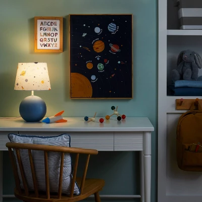 Kids' Round Base With Space Shade Lamp Blue - Pillowfort™ 2 Kids' Round Base With Space Shade Lamp Blue - Pillowfort™ - Image 2
