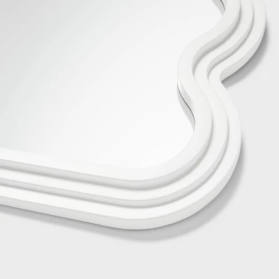 Wave Kids' Mirror White - Pillowfort™: Squiggly Wavy Decorative Wall Sculpture, Resin & Glass, 20"x16" 2 Wave Kids' Mirror White - Pillowfort™: Squiggly Wavy Decorative Wall Sculpture, Resin & Glass, 20"x16" - Image 2