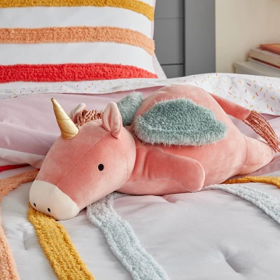 Pegasus Weighted Plush Kids' Throw Pillow Pink - Pillowfort™ 1 Pegasus Weighted Plush Kids' Throw Pillow Pink - Pillowfort™