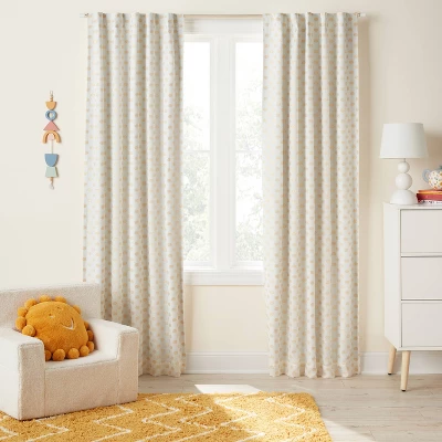 42"W X 84"L Clipped Dotted Kids' Blackout Window Curtain Panel Metallic Gold - Pillowfort™ 1 42"W X 84"L Clipped Dotted Kids' Blackout Window Curtain Panel Metallic Gold - Pillowfort™