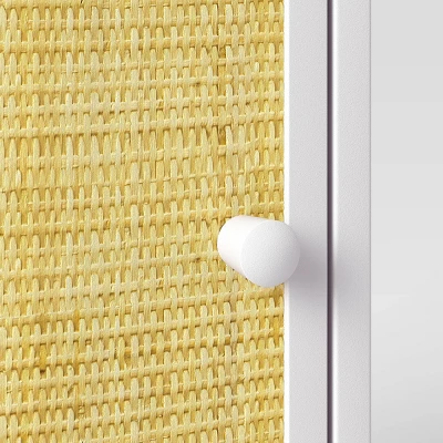 Rattan And Wood Bedside Kids' Table White - Pillowfort™ 5 Rattan And Wood Bedside Kids' Table White - Pillowfort™ - Image 5