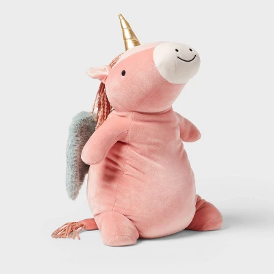 Pegasus Weighted Plush Kids' Throw Pillow Pink - Pillowfort™ 3 Pegasus Weighted Plush Kids' Throw Pillow Pink - Pillowfort™ - Image 3